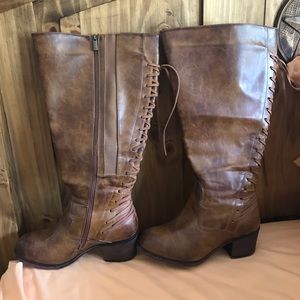 Torrid knee high Lace up boots